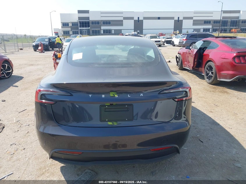 2025 Tesla Model 3 Long Range Rear-Wheel Drive VIN: 5YJ3E1EA9SF040314 Lot: 43187560