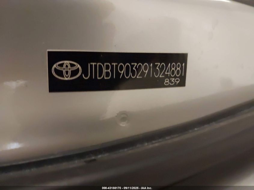 2009 Toyota Yaris VIN: JTDBT903291324881 Lot: 43188170