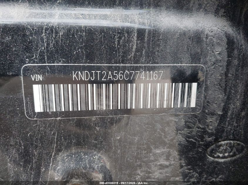 2012 Kia Soul VIN: KNDJT2A56C7741167 Lot: 43188319