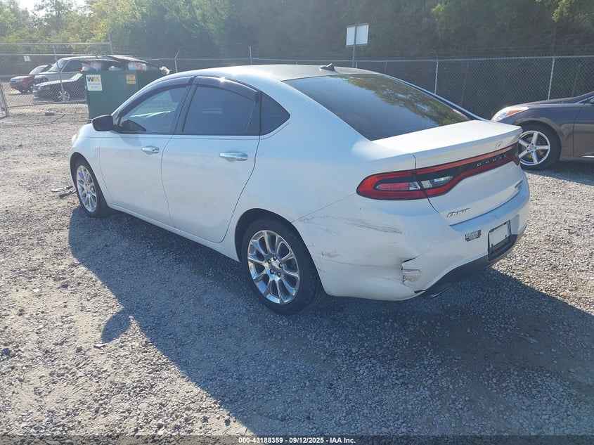 Vin: 1c3cdfch2dd133433, lot: 43682775, dodge dart limited 20133