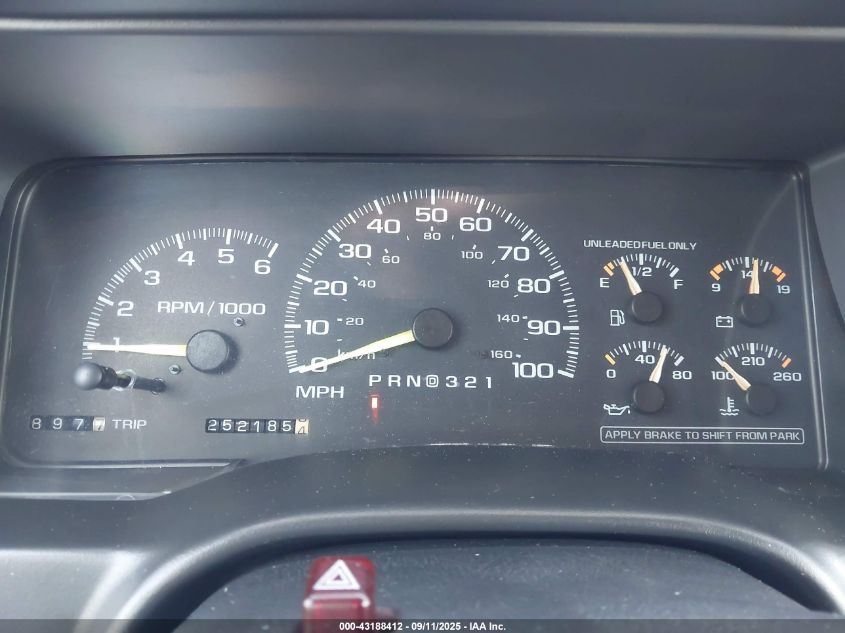 1998 Chevrolet Tahoe Ls VIN: 1GNEC13R8WJ304569 Lot: 43188412