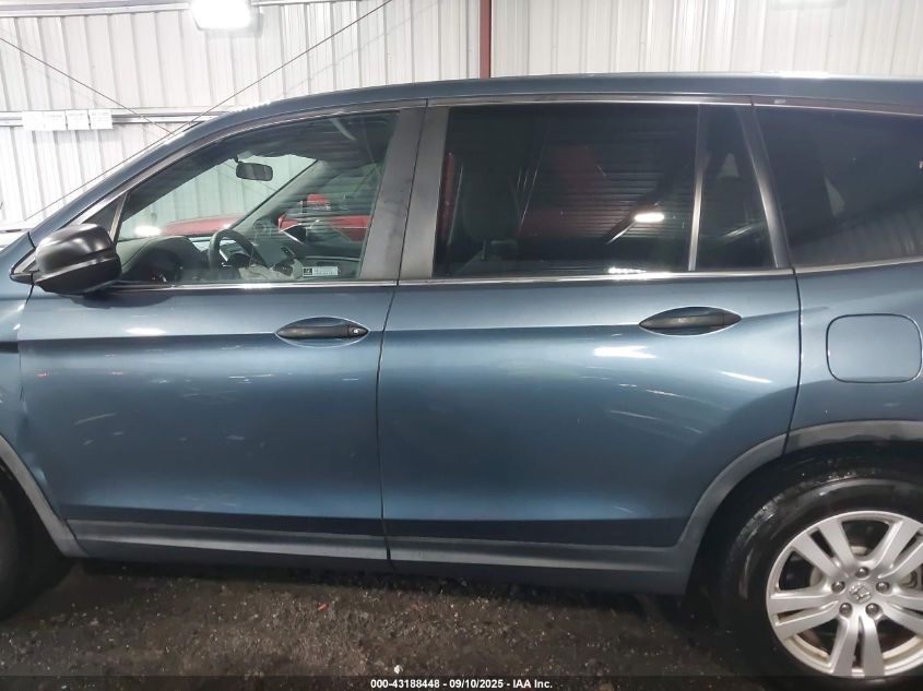 2018 Honda Pilot Lx VIN: 5FNYF5H15JB028519 Lot: 43188448