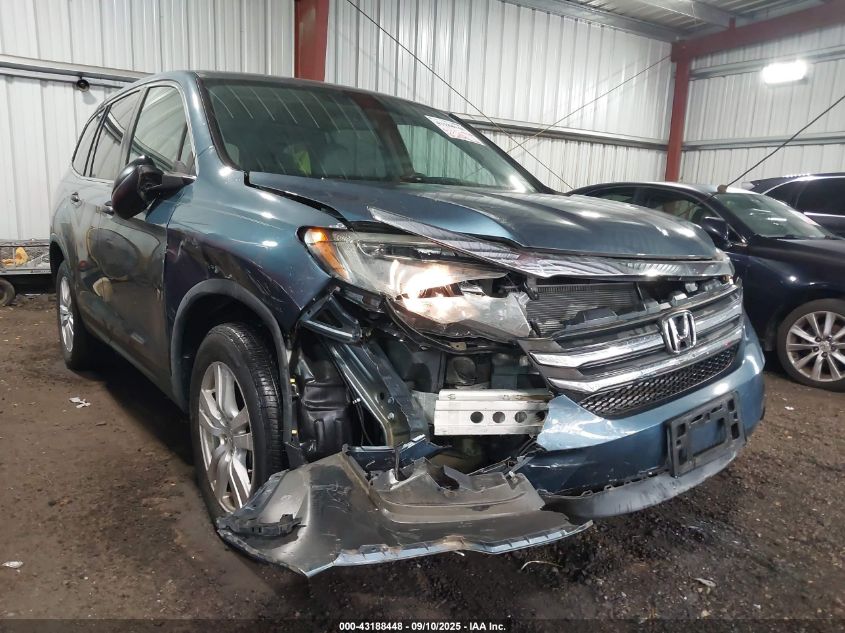 2018 Honda Pilot Lx VIN: 5FNYF5H15JB028519 Lot: 43188448