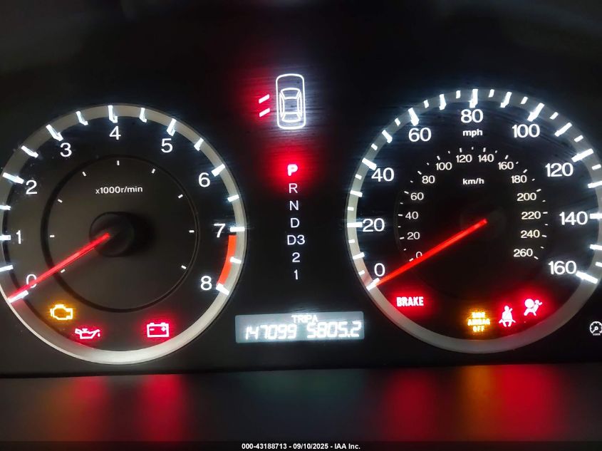 2010 Honda Accord 2.4 Ex-L VIN: 1HGCP2F81AA154473 Lot: 43188713