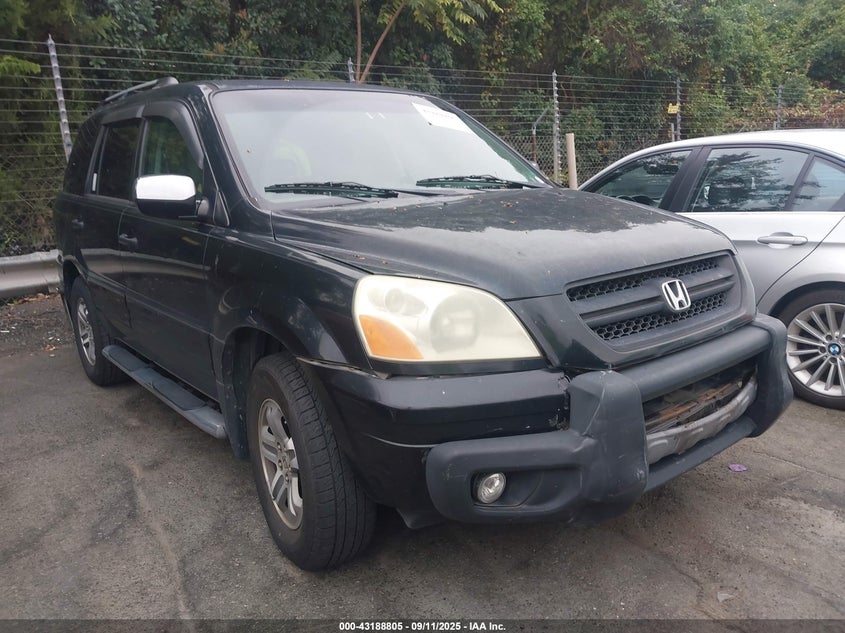 2005 Honda Pilot Ex-L blue other gasoline 5FNYF18575B054119 photo #1