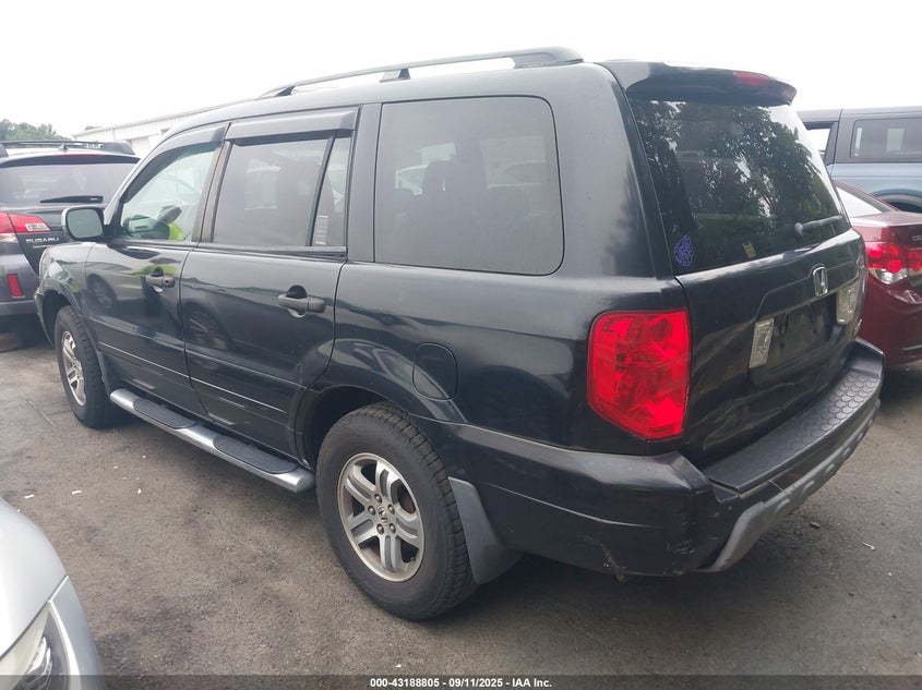 2005 Honda Pilot Ex-L blue other gasoline 5FNYF18575B054119 photo #4