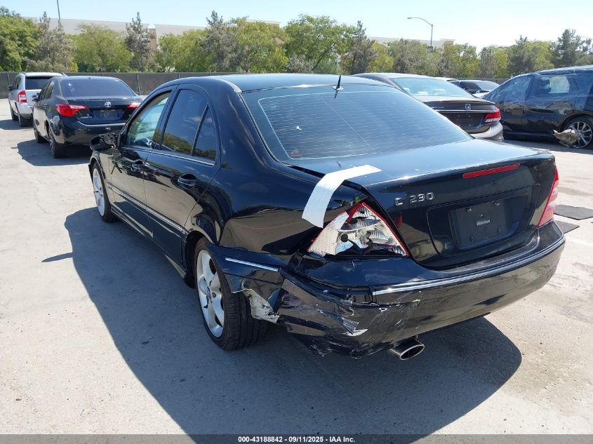 2006 Mercedes-Benz C 230 Sport VIN: WDBRF52H16A819039 Lot: 43188842