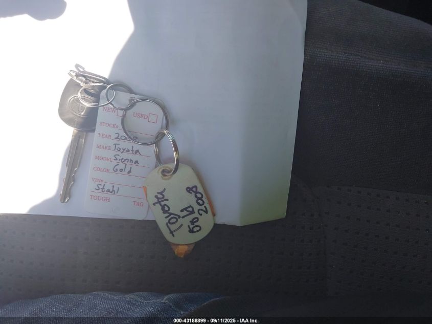 2008 Toyota Sienna Le VIN: 5TDZK23C58S168678 Lot: 43188899