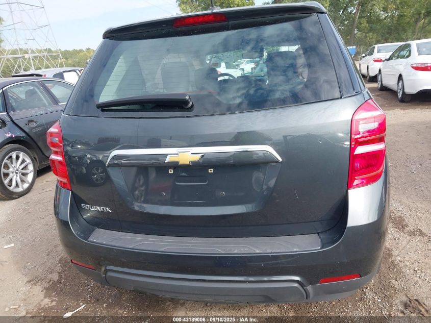 2017 Chevrolet Equinox Ls VIN: 2GNALBEK9H1526569 Lot: 43189006