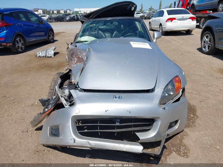 2002 Honda S2000 VIN: JHMAP11442T006536 Lot: 43189092