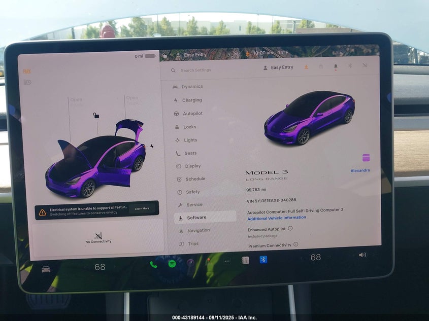2018 Tesla Model 3 Other Lot 111043189144 Vin 5YJ3E1EAXJF040286
