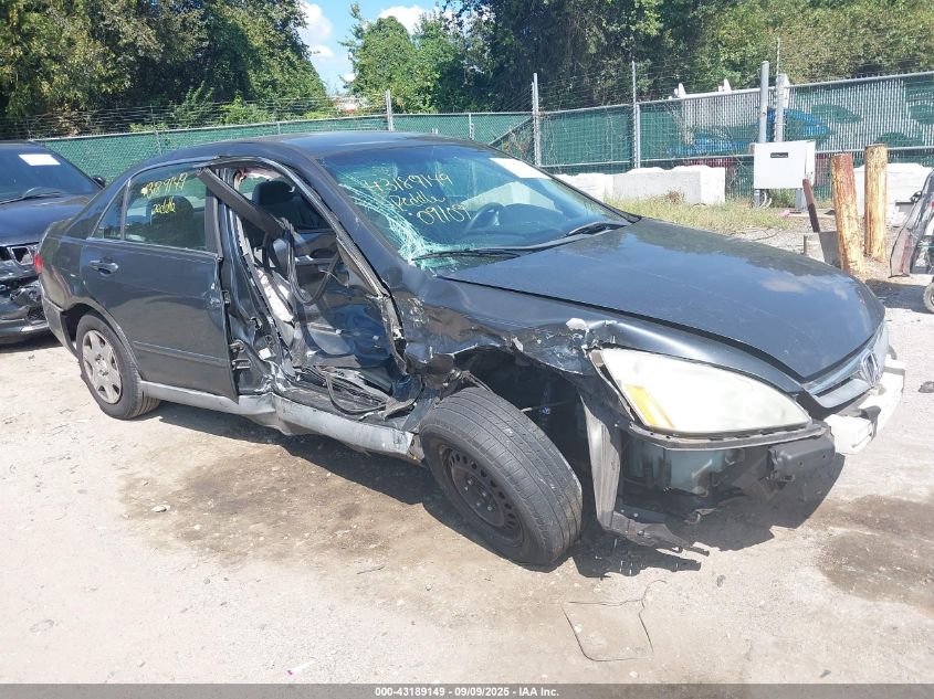 2005 Honda Accord 2.4 Lx VIN: 1HGCM56405A187820 Lot: 43189149