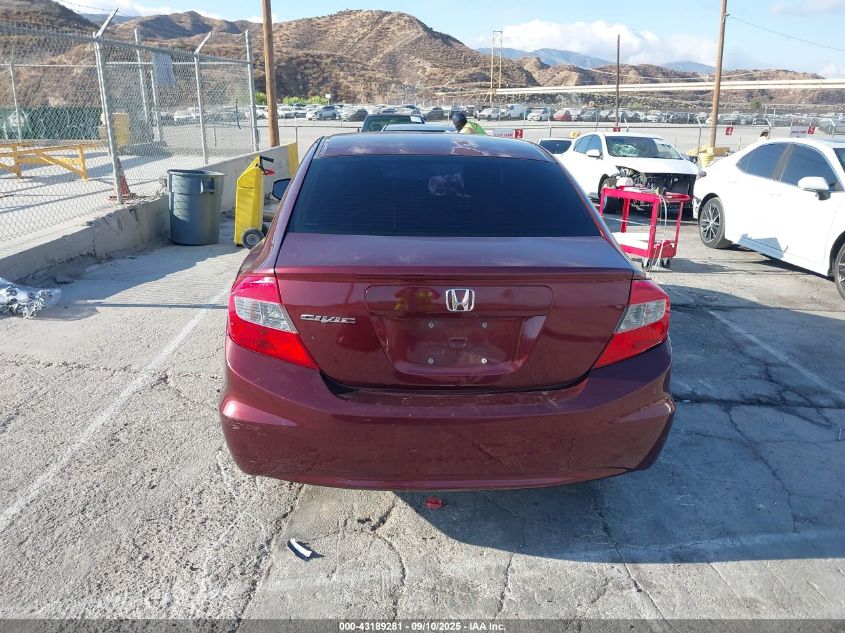 2012 Honda Civic Lx VIN: 2HGFB2F57CH562210 Lot: 43189281