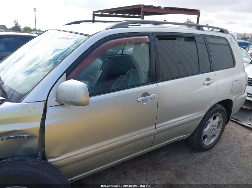 2004 Toyota Highlander Limited V6 VIN: JTEEP21A140050508 Lot: 43189492