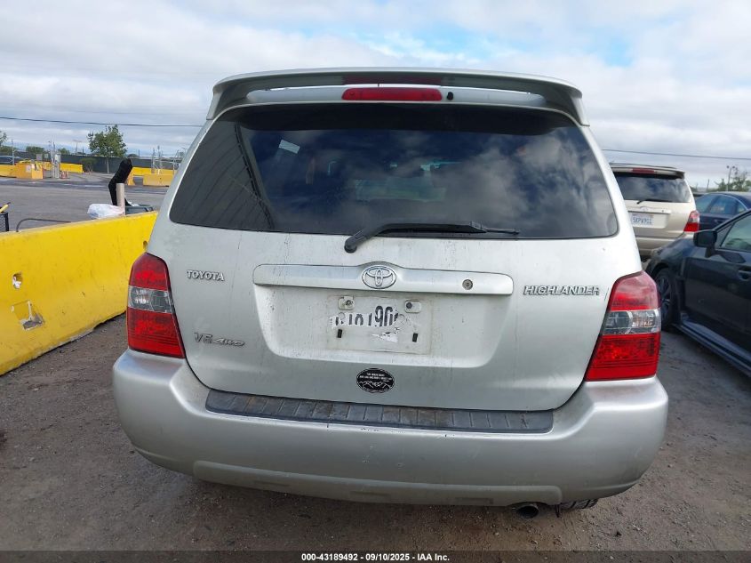 2004 Toyota Highlander Limited V6 VIN: JTEEP21A140050508 Lot: 43189492