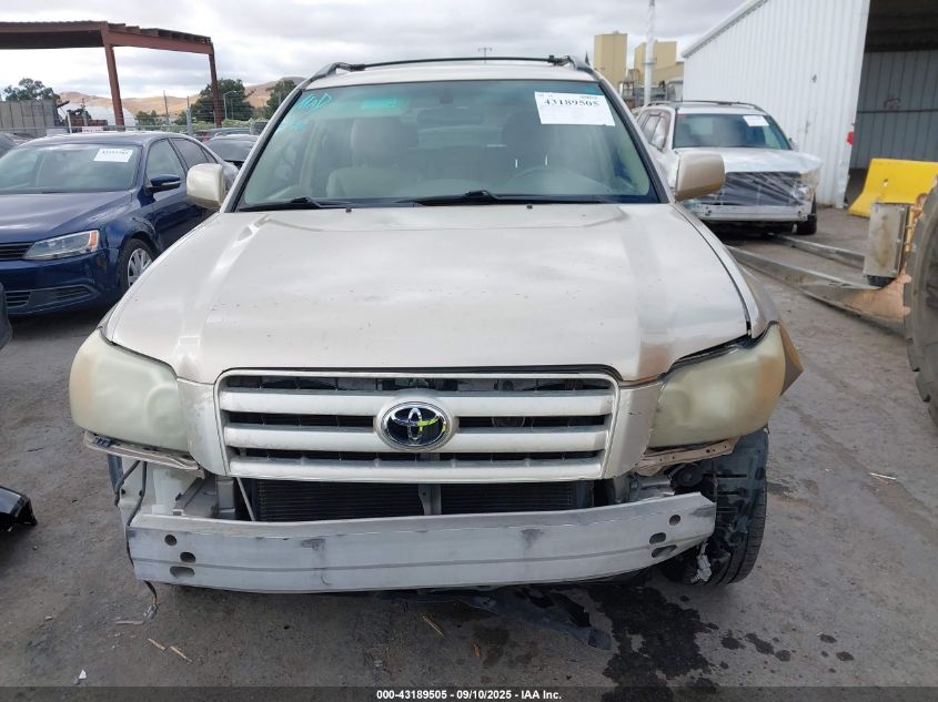 2005 Toyota Highlander Limited V6 VIN: JTEEP21A450074285 Lot: 43189505