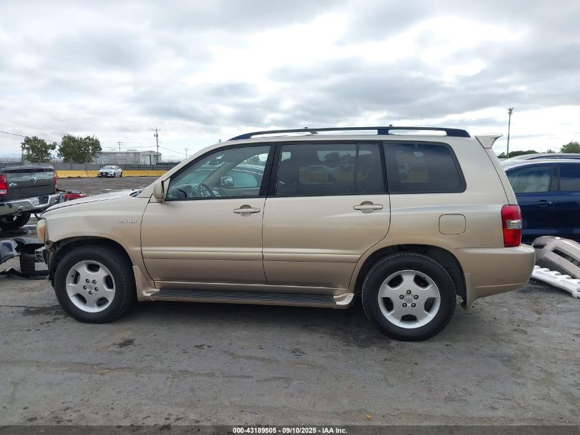 2005 Toyota Highlander Limited V6 VIN: JTEEP21A450074285 Lot: 43189505