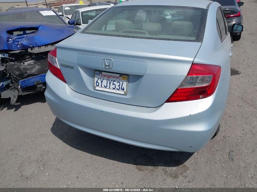 2012 Honda Civic Lx VIN: 2HGFB2F52CH588598 Lot: 43189519