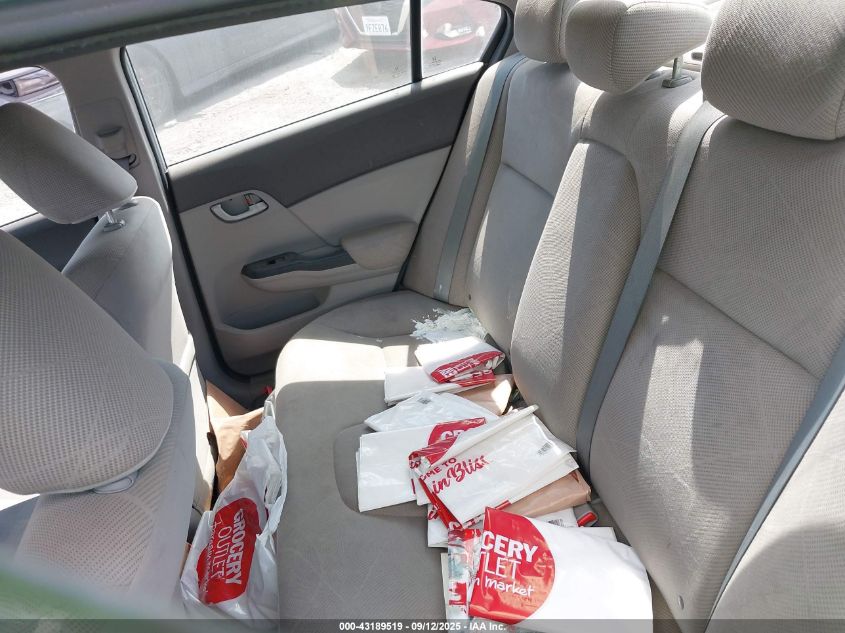 2012 Honda Civic Lx VIN: 2HGFB2F52CH588598 Lot: 43189519