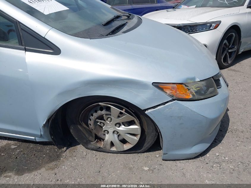 2012 Honda Civic Lx VIN: 2HGFB2F52CH588598 Lot: 43189519