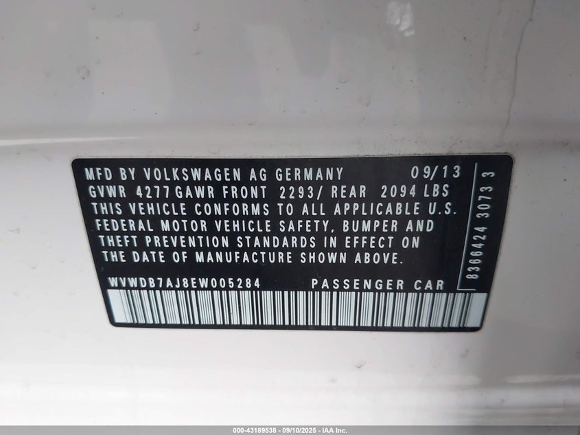 2014 VOLKSWAGEN GOLF - WVWDB7AJ8EW005284