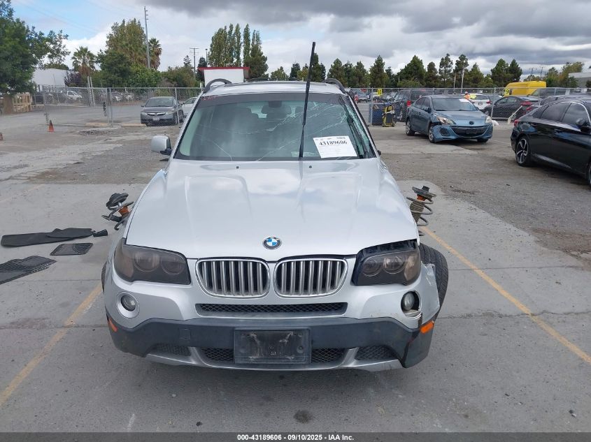 2007 BMW X3 3.0Si VIN: WBXPC93467WF29197 Lot: 43189606
