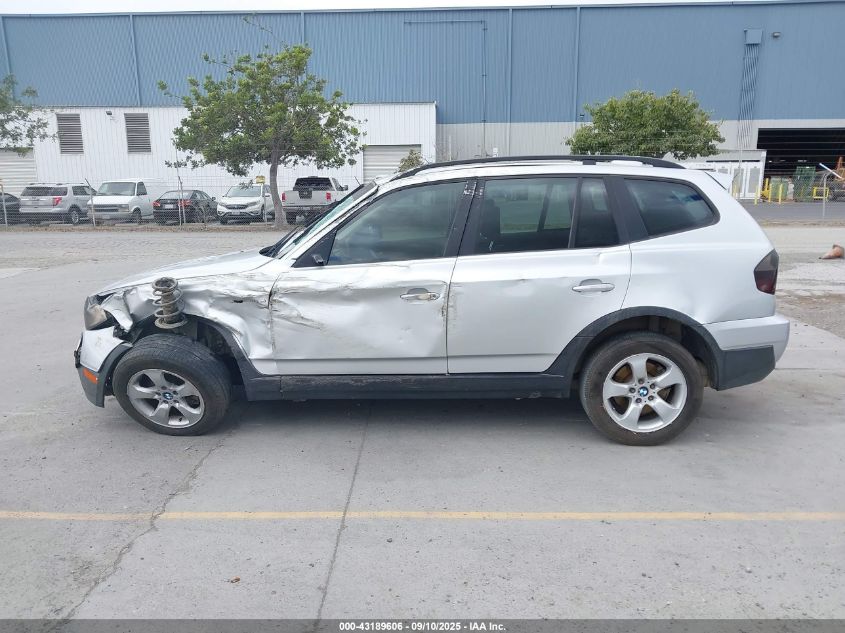 2007 BMW X3 3.0Si VIN: WBXPC93467WF29197 Lot: 43189606