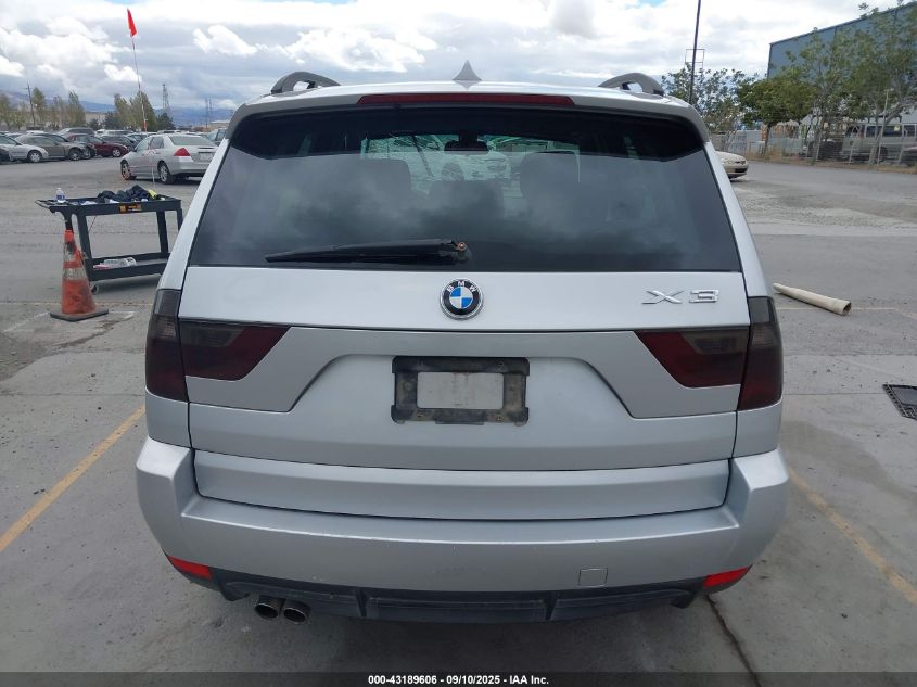 2007 BMW X3 3.0Si VIN: WBXPC93467WF29197 Lot: 43189606