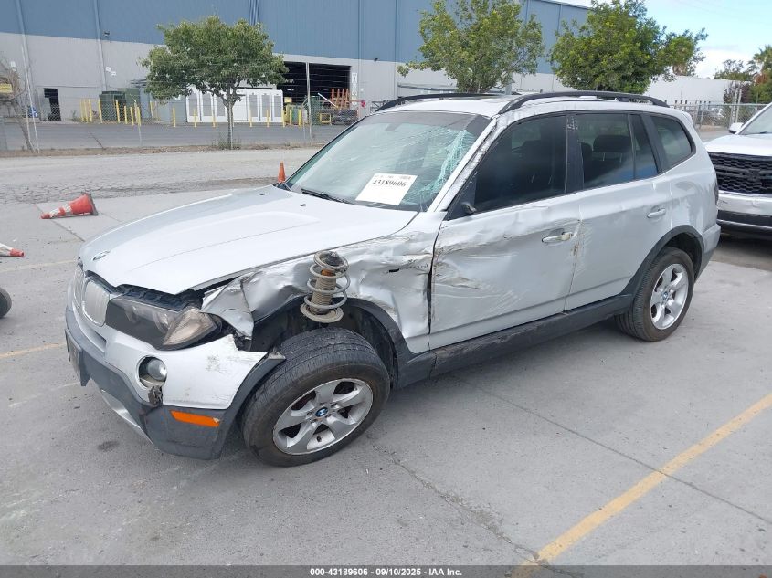 2007 BMW X3 3.0Si VIN: WBXPC93467WF29197 Lot: 43189606