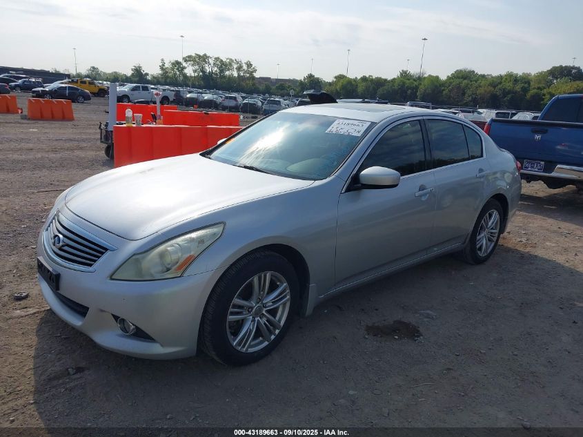 2013 Infiniti G37X VIN: JN1CV6AR3DM750038 Lot: 43189663