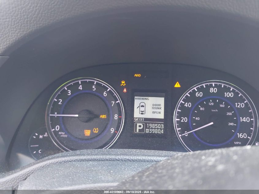 2013 Infiniti G37X VIN: JN1CV6AR3DM750038 Lot: 43189663