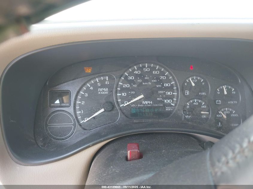 2002 Chevrolet Tahoe Lt VIN: 1GNEC13Z72R124530 Lot: 43189665