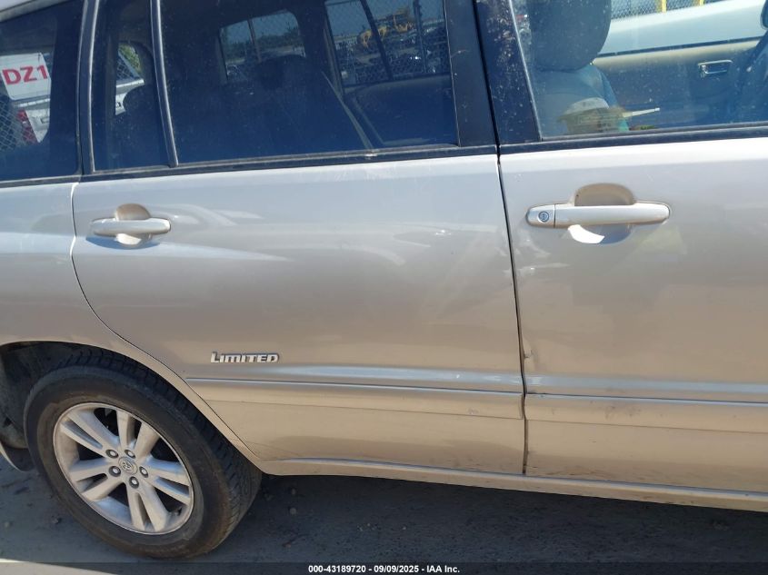 2006 Toyota Highlander Hybrid Limited V6 VIN: JTEDW21A660014914 Lot: 43189720