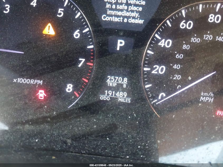 2008 Lexus Ls 460 VIN: JTHBL46FX85077488 Lot: 43189848