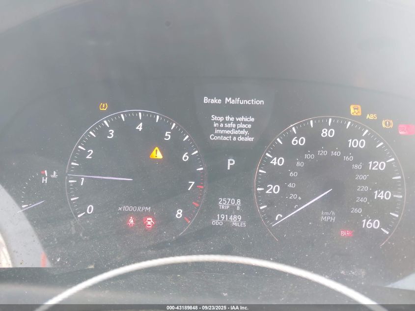 2008 Lexus Ls 460 VIN: JTHBL46FX85077488 Lot: 43189848