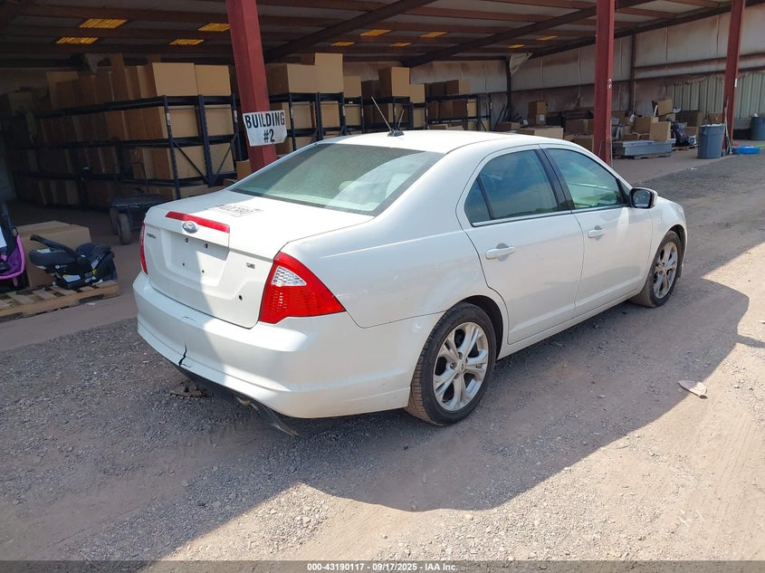 Vin: 3fahp0ha7cr228485, lot: 43684533, ford fusion se 20124