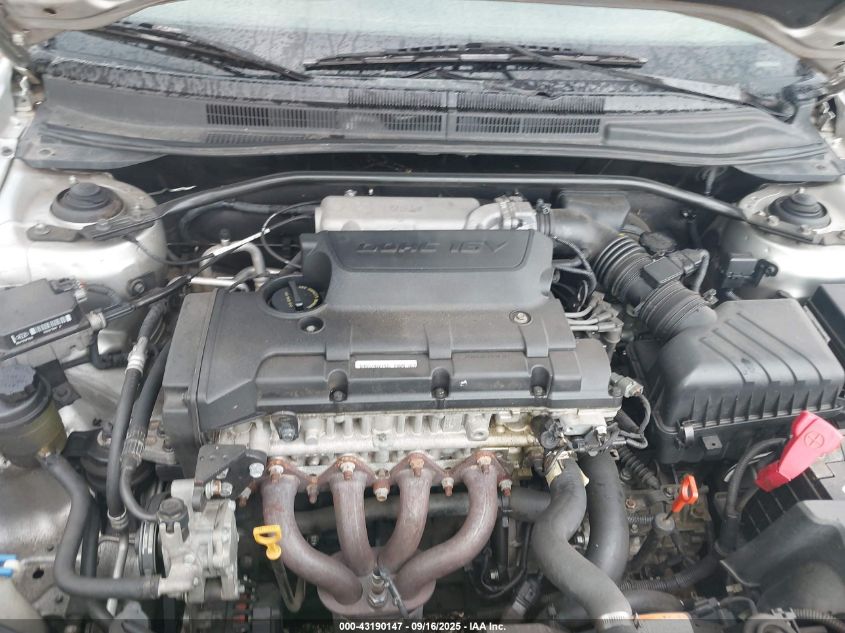 2008 Kia Spectra Sx VIN: KNAFE121285018857 Lot: 43190147