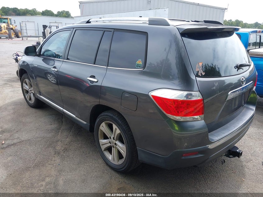 Vin: 5tdyk3eh0cs059208, lot: 43684874, toyota highlander limited v6 20123