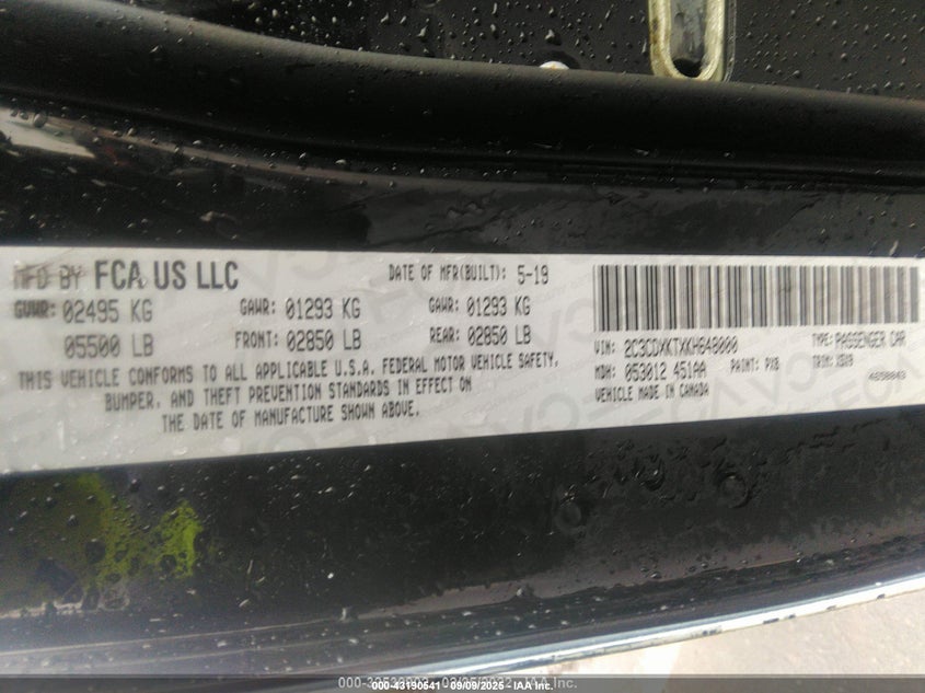 2019 DODGE CHARGER POLICE AWD - 2C3CDXKTXKH648000