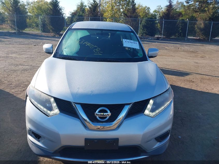 2016 Nissan Rogue S VIN: KNMAT2MV2GP625336 Lot: 43190584