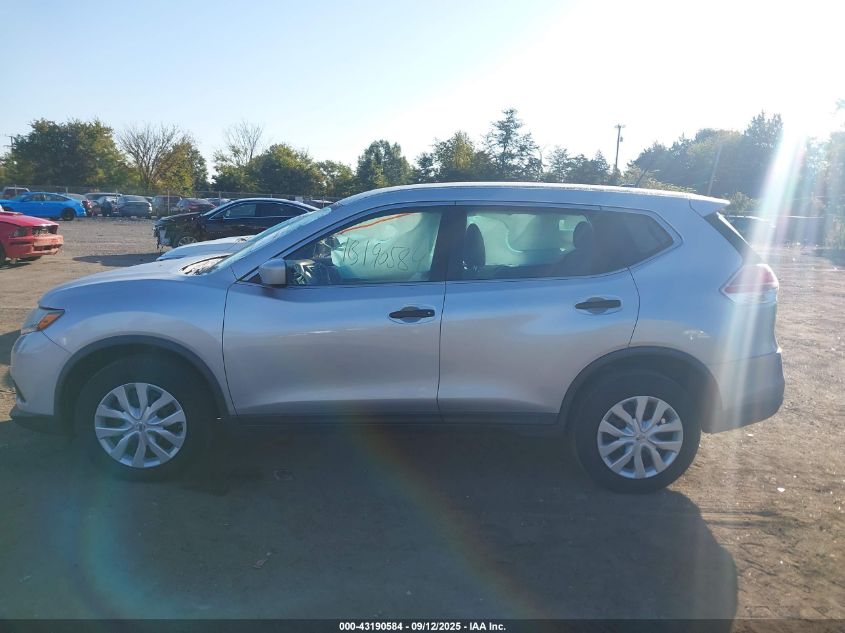 2016 Nissan Rogue S VIN: KNMAT2MV2GP625336 Lot: 43190584