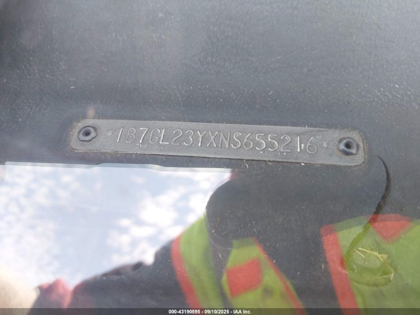 1992 Dodge Dakota VIN: 1B7GL23YXNS655216 Lot: 43190595