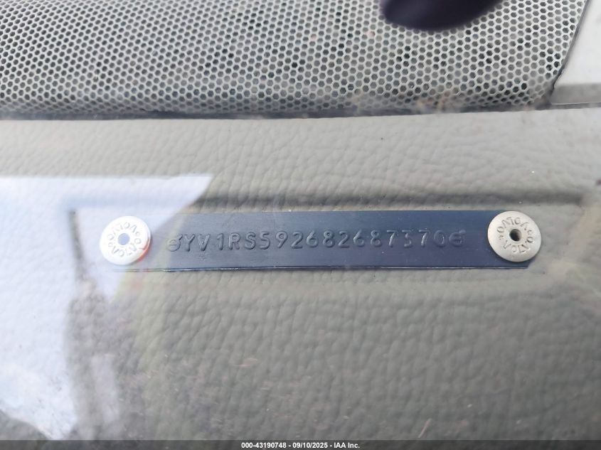 2008 Volvo S60 2.5T VIN: YV1RS592682687370 Lot: 43190748