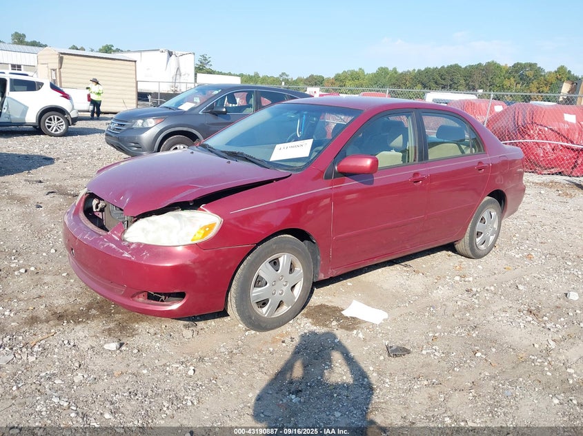 2006 Toyota Corolla Le red sedan gasoline JTDBR32E560068831 photo #3