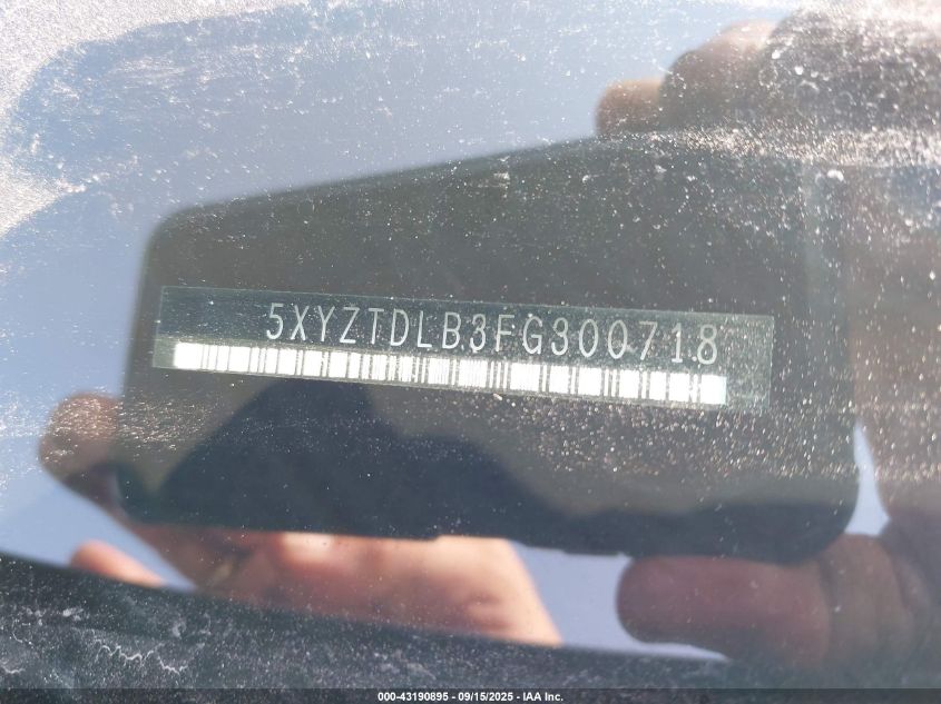 2015 Hyundai Santa Fe Sport 2.4L VIN: 5XYZTDLB3FG300718 Lot: 43190895