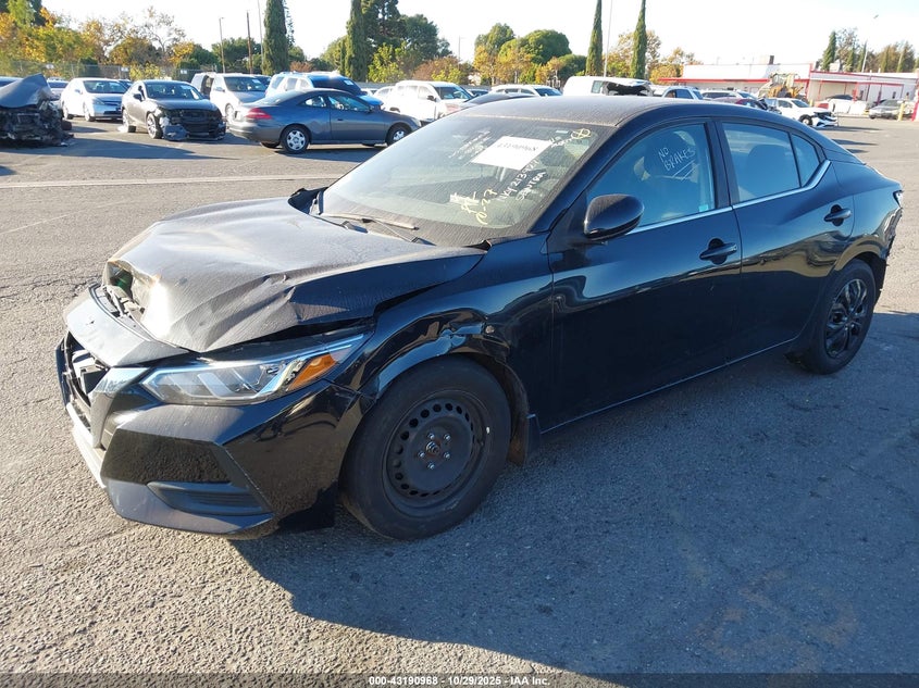 2020 Nissan Sentra 2.0 S Xtronic Cvt black Lot 111043190968 Vin 3N1AB8BV8LY213927