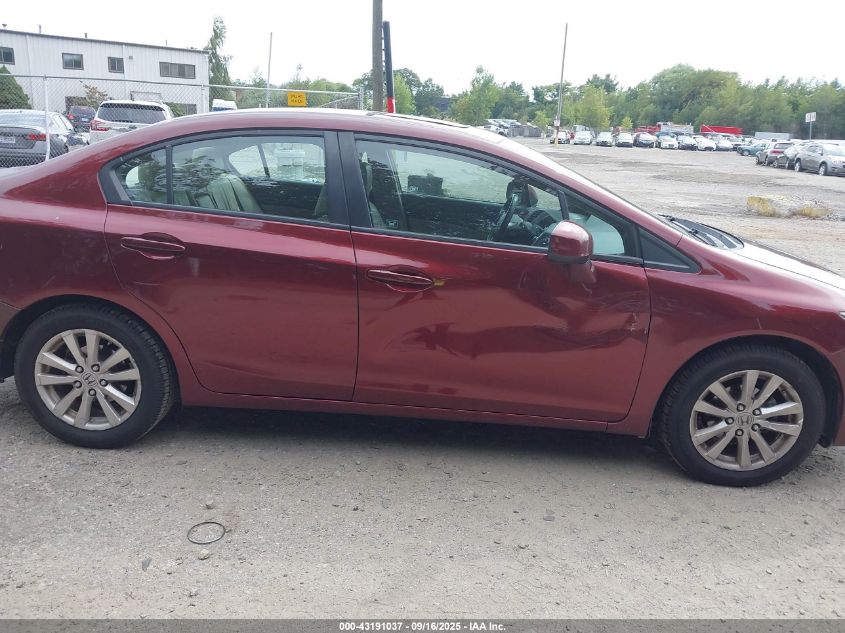 2012 Honda Civic Ex-L VIN: 19XFB2F90CE348334 Lot: 43191037