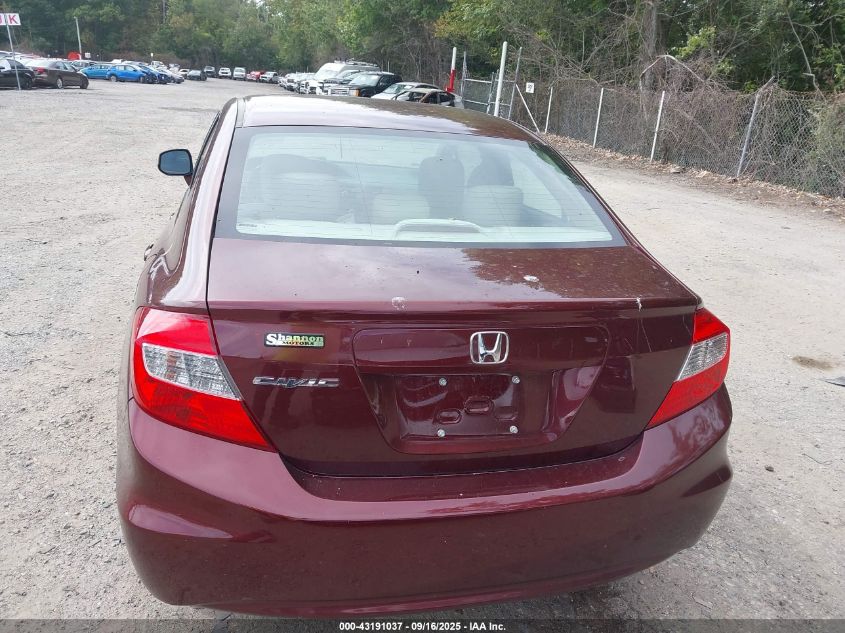 2012 Honda Civic Ex-L VIN: 19XFB2F90CE348334 Lot: 43191037