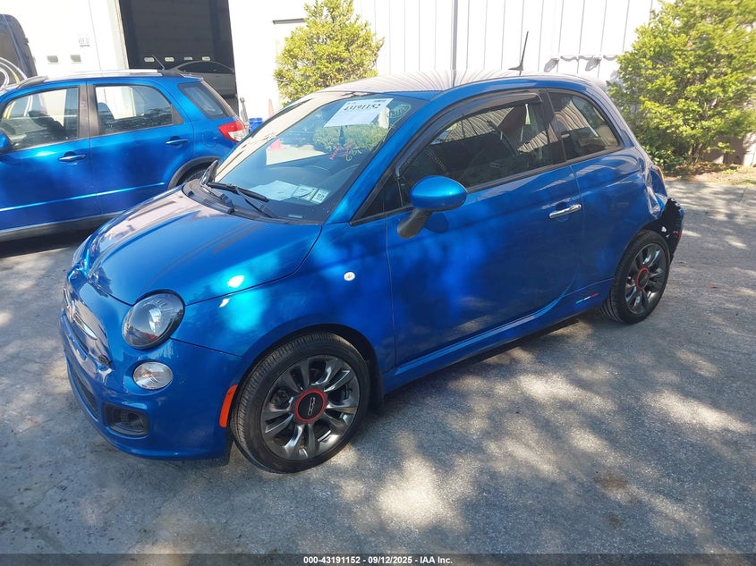 2017 Fiat 500 1.4 Pop Blue Lot 111043191152 Vin 3C3CFFKR1HT671478
