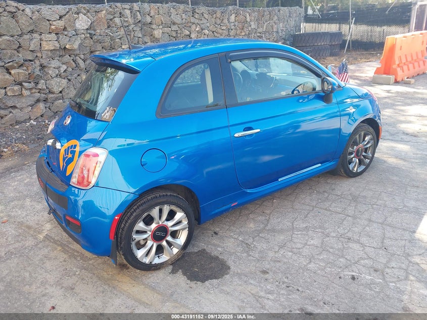 2017 Fiat 500 1.4 Pop Blue Lot 111043191152 Vin 3C3CFFKR1HT671478